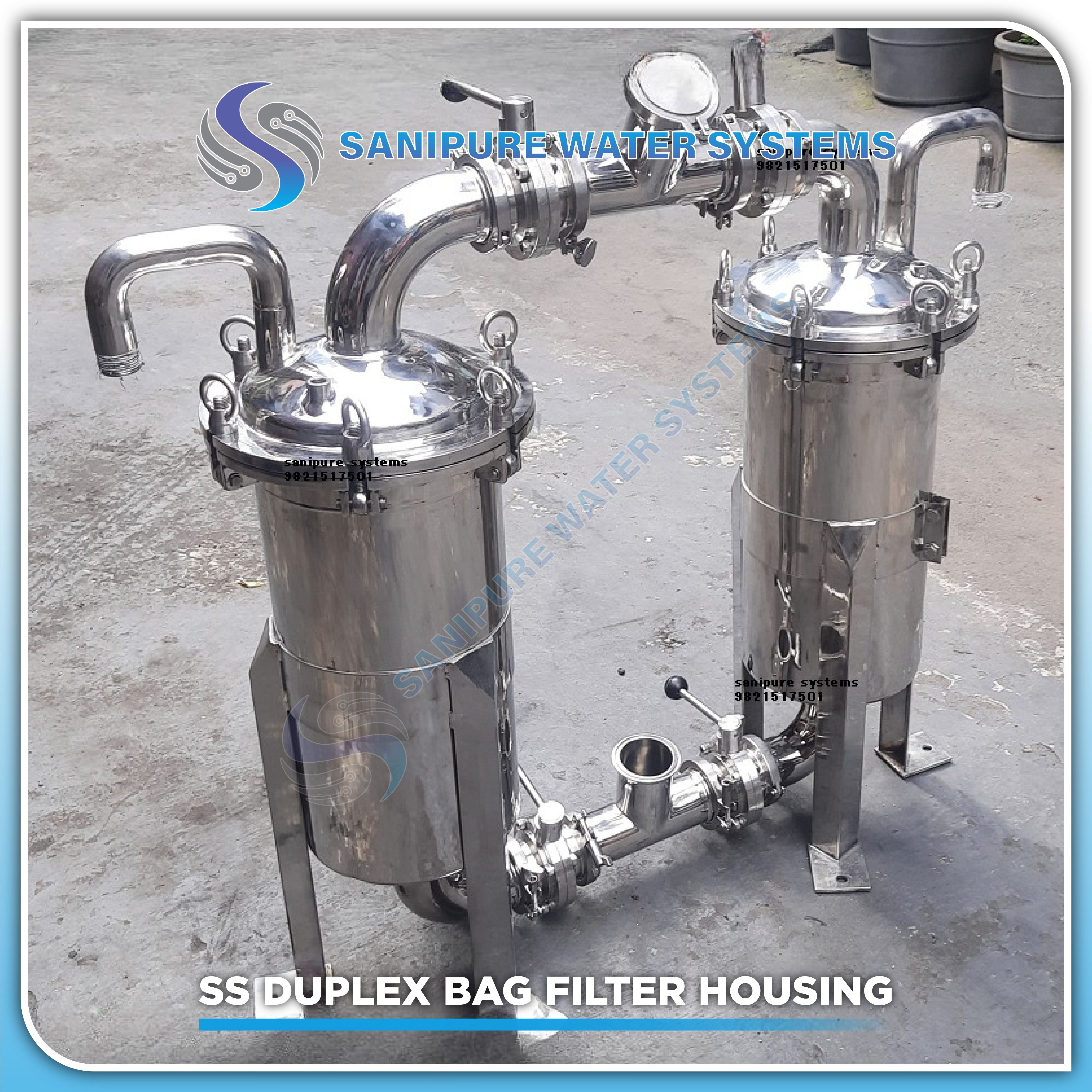 SS Duplex Bag Filter Housing